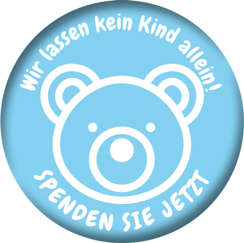 Logo "Wir lassen kein Kind allein! - Spenden Sie jetzt"